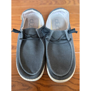 Hey Dude Wendy Chambray Off Black Size 11 Women’s EUC